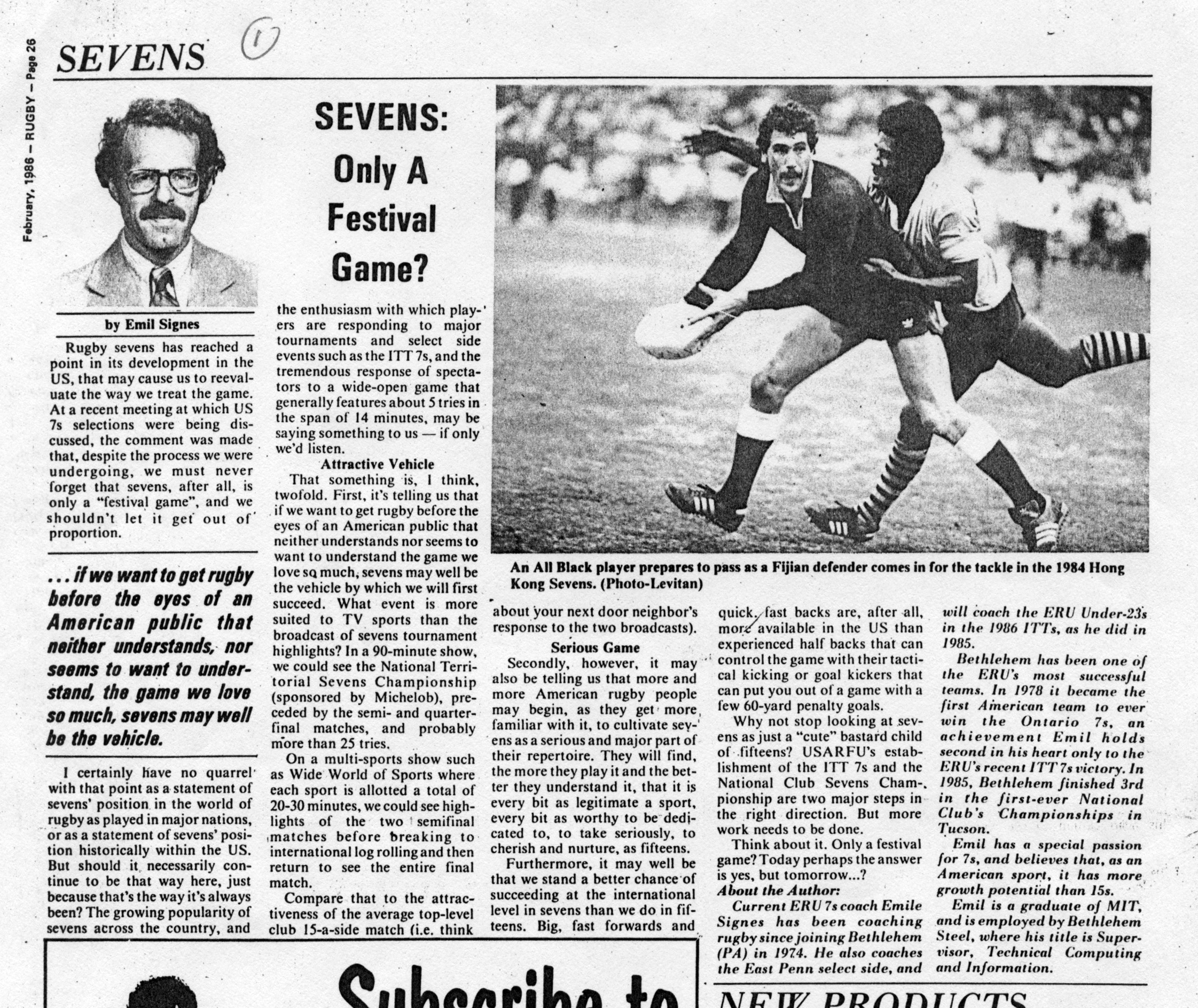 1981-85 US National 7s Teams-History